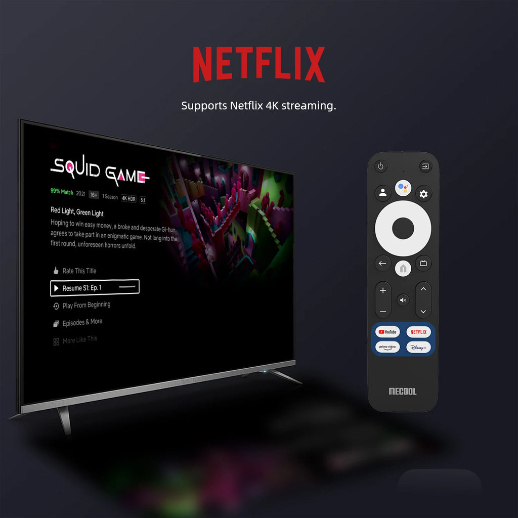MECOOL Original KM7 PLUS Netflix TV Box 2GB16GB Android Smart TV 11 Google Certified 4K Amlogic tvbox ip tv WIFI Hebrew Arabic