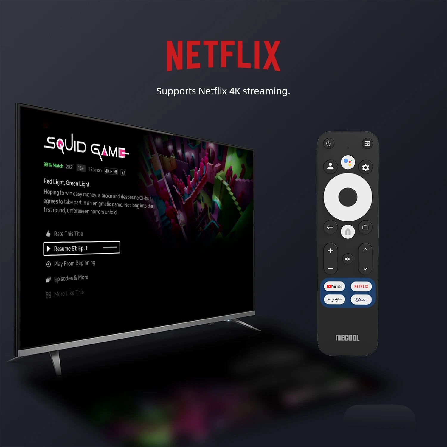 MECOOL Original KM7 PLUS Netflix TV Box 2GB16GB Android Smart TV 11 Google Certified 4K Amlogic tvbox ip tv WIFI Hebrew Arabic