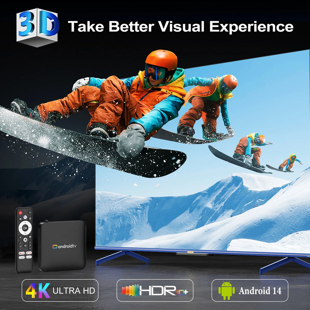 Android 14.0 Smart TV Box H96 Max S905L3 Home Theater Bluetooth With Google Voice Media Player 2G 16G 4K HD Video Set TV BOX