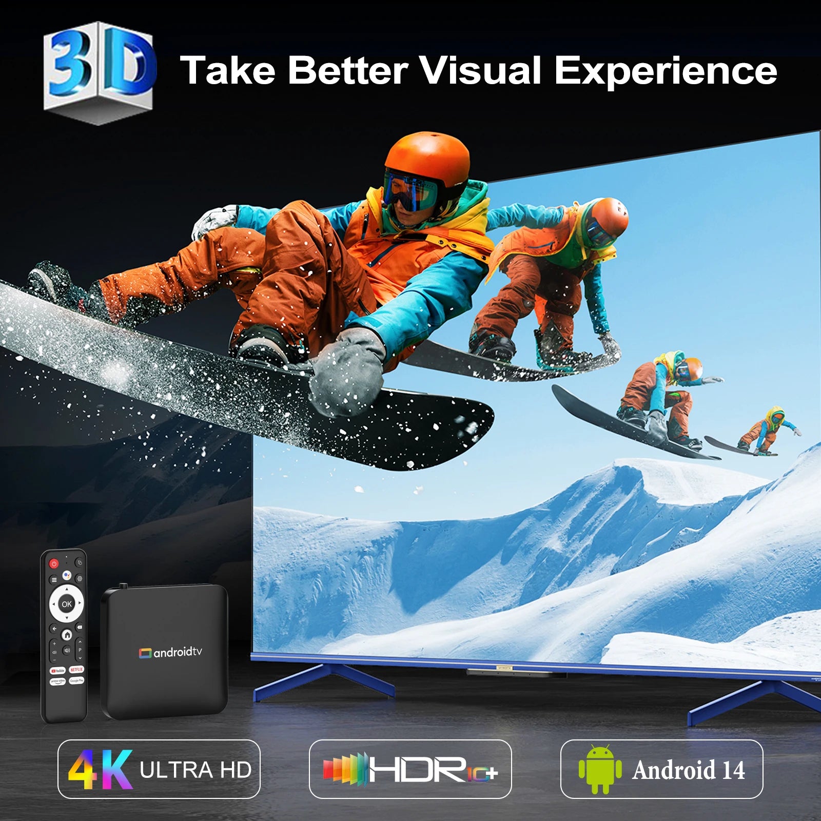 Android 14.0 Smart TV Box H96 Max S905L3 Home Theater Bluetooth With Google Voice Media Player 2G 16G 4K HD Video Set TV BOX