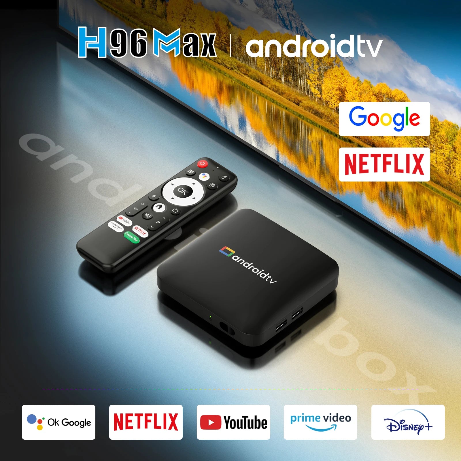 Android 14.0 Smart TV Box H96 Max S905L3 Home Theater Bluetooth With Google Voice Media Player 2G 16G 4K HD Video Set TV BOX